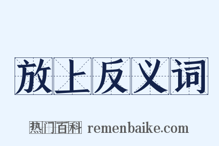 放上反义词是什么意思的图片